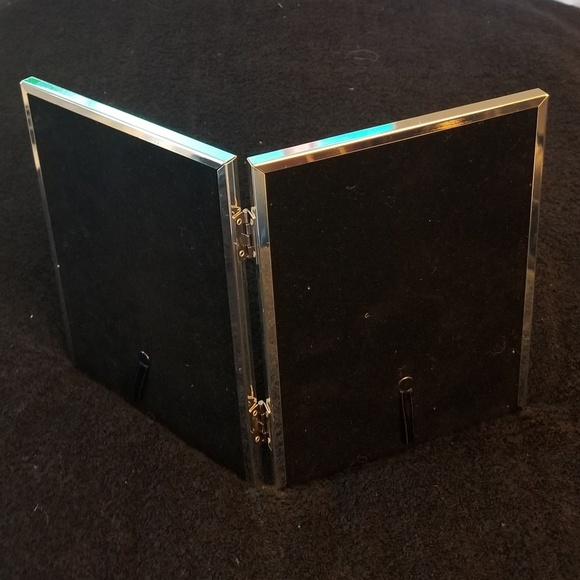 Silver Metal Double Picture Frames Shiny 5x7 New - Picture 6 of 8